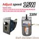 Electric Adjust Speed Controller & Motor Variable Adapter 15w Ac Gear Motor Box