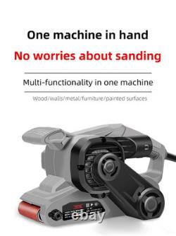 Electric Belt Sander Woodworking Tool Variable Speed Power Sander Copper Motor G