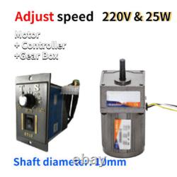 Electric Controller & Motor Variable Adapter 25W AC Gear Motor Adjust Speed Box