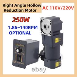 Electric Hollow Output Reduction Motor 250W RightAngle Variable Speed Controller