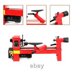 Electric Motor Wood Lathe Variable Speeds Bench Turning Woodworking Machine 250W