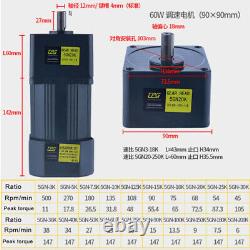 Electric MotorGear Motor Variable Speed Controller Gear Box AC110/220V Adapter