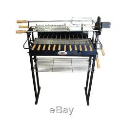 Flaming Coals Deluxe 3mm Cyprus Spit Roaster Rotisserie Charcoal BBQ Grill