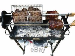 Flaming Coals Deluxe 3mm Cyprus Spit Roaster Rotisserie Charcoal BBQ Grill