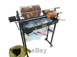 Flaming Coals Deluxe 3mm Cyprus Spit Roaster Rotisserie Charcoal BBQ Grill