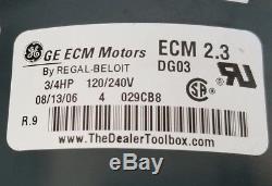 Ge 2.3 Ecm 3/4 HP Variable Speed Motor 5sme39sl0674 46132-011 (7441)c4 Ap