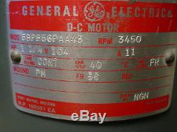 Ge #5bpb56paa43 104 VDC Motor 1-1/4hp 3450 RPM Reversible Variable Speed