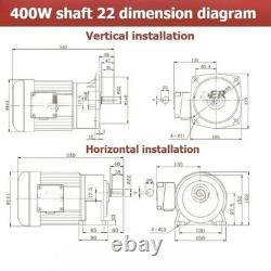 Gear Reduction Motor Variable Frequency Speed Control Motor with Brake 400W 22mm
