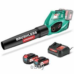 HYCHIKA 36V Cordless Leaf Blower Brushless 2pcs 4.0Ah Battery 2 Variable Speeds