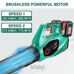 HYCHIKA 36V Cordless Leaf Blower Brushless 2pcs 4.0Ah Battery 2 Variable Speeds