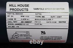 Hill House 46606352143-14A 3/4 HP 90V Frame 56C Variable Speed Dc Motor Unused