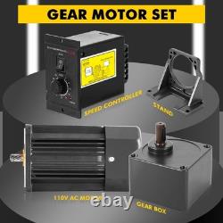 JIAWANSHUN 250W AC Gear Motor 0-270RPM Variable Speed with Bracket
