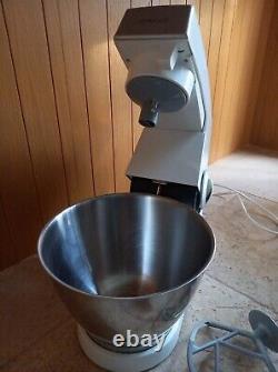 KENWOOD CHEF KM300 FOOD MIXER 3 mixer heads STAINLESS STEEL BOWL Vintage VGC