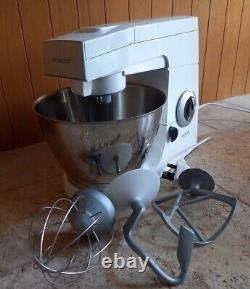 KENWOOD CHEF KM300 FOOD MIXER 3 mixer heads STAINLESS STEEL BOWL Vintage VGC