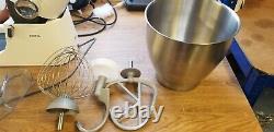 Kenwood Chef XL KVL4100W White Stainless Steel Bowl Balloon and K Whisk