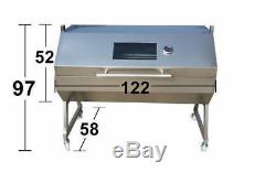 Large 1.2m Stainless 30-100kg Hooded Spit Roaster Rotisserie Charcoal BBQ Grill