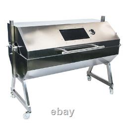 Large 1.5m Stainless 30-100kg Hooded Spit Roaster Rotisserie Charcoal BBQ Grill