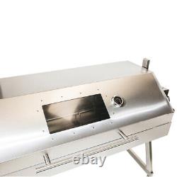 Large 1.5m Stainless 30-100kg Hooded Spit Roaster Rotisserie Charcoal BBQ Grill