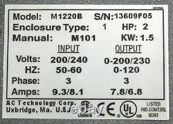 M1220B AC Tech VFD Variable Speed Motor Drive 2HP 200-240V 3-Phase 9.3A Input