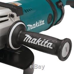 Makita Angle Grinder 9 in. 15 Amp Motor Corded Variable Speed Second Handle