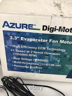 Mars 3.3 Azure Digi Evaporator Fan Motor 1/15 HP 115-230V Phase 1 Class B