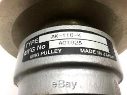 Miki Pulley AK-110-K Belt Type Motor Side Speed Changer Variable Dia. 1/2 Shaft