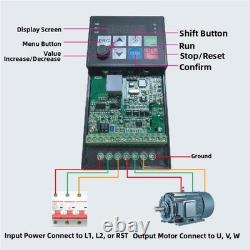 Motor Speed Controller VFD 220V 1Phase Input 3Phase Output 2 2KW Variable Drive