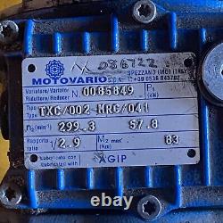 Motovario TXC/002-MRC/041 12.9Reeves style Variable Speed Gearbox 0.18kW Motor