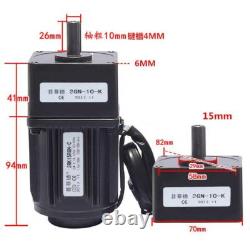 NEW Electric Motor Variable Speed Controller 15W AC220V Gear Motor 110 125RPM