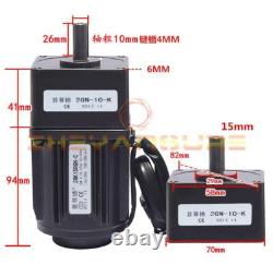 NEW Electric Motor Variable Speed Controller 15W AC220V Gear Motor 110 125RPM