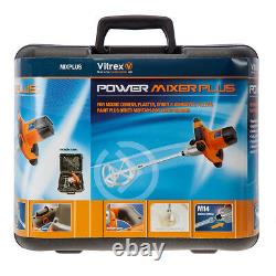 NEW Vitrex 110v 1400watt Variable Speed Plaster/Plasterers Paddle Mixer, MIXPLUS