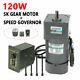 New 220v 120w 5k Ac Gear Motor Electric Motor Variable Speed Controller 0-270rpm