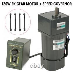 New 220V 120W 5K AC Gear Motor Electric Motor Variable Speed Controller 0-270RPM