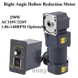 New 250W Right Angle Variable Speed Controller Hollow Output Deceleration Motor