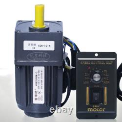 New AC Gear Motor Electric Motor Variable Speed Reduction Controller 110 125RPM