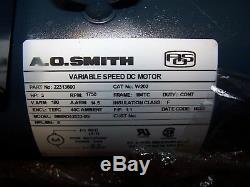New Ao Smith 3 HP Variable Speed DC Motor 180 VDC 1750 RPM 184tc Frame W202