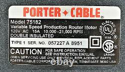 Porter Cable 75182 Variable Speed Production Router Motor W 75361 Base