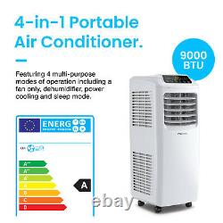 Pro Breeze 4-in-1 Portable Air Conditioner 9000 BTU with Remote Control