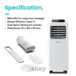 Pro Breeze 4-in-1 Portable Air Conditioner 9000 BTU with Remote Control