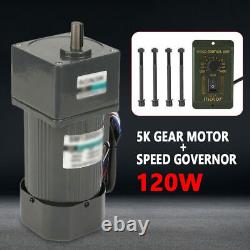 Quality 220V 120W 5K AC Gear Motor Electric Motor Variable Speed With Governor