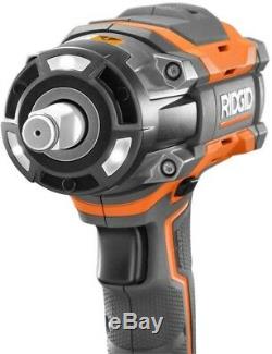 RIDGID Impact Wrench Kit 18-Volt Lithium-Ion Brushless Motor Variable Speed