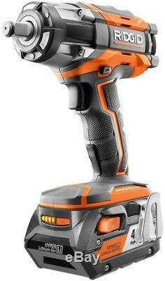 RIDGID Impact Wrench Kit 18-Volt Lithium-Ion Brushless Motor Variable Speed