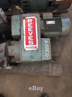 Reeves Geared Variable Speed Drive Electric Motor 1.5kW Reeves 1pcs #Z