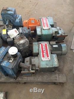 Reeves Geared Variable Speed Drive Electric Motor 1.5kW Reeves 1pcs #Z