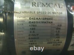 Remcal D42aa13f04c Variable Speed DC Motor 1/2 HP 1750 RPM