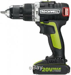 Rockwell Hammer Drill 20V Lithium-Ion Brushless Motor Variable Speed LED Light