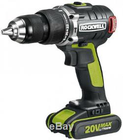 Rockwell Hammer Drill 20V Lithium-Ion Brushless Motor Variable Speed LED Light