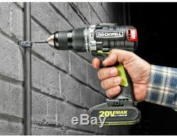 Rockwell Hammer Drill 20V Lithium-Ion Brushless Motor Variable Speed LED Light