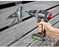 Rockwell Hammer Drill 20V Lithium-Ion Brushless Motor Variable Speed LED Light