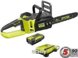 Ryobi Cordless Chainsaw 14 40-Volt Lithium-Ion Brushless Motor Variable Speed